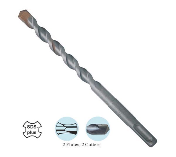 SDS-plus Hammer Drill Bits (General Flute type B) 2 Flute, 2 Cutter